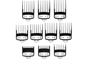 CR8GR8 Professional Hair Clipper Guards Guides 10 Pcs Coded Cutting Guides 1/16” to 1” fits for All Wahl Clippers