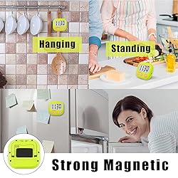 12 Pack Digital Kitchen Timers for Cooking Magnetic