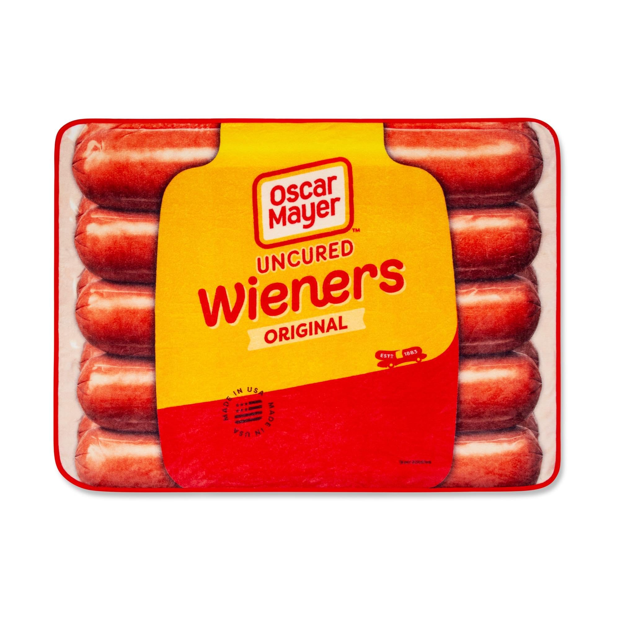 Toynk Oscar Mayer Jumbo Hot Dogs Fleece Throw Blanket | 45 x 60 Inches