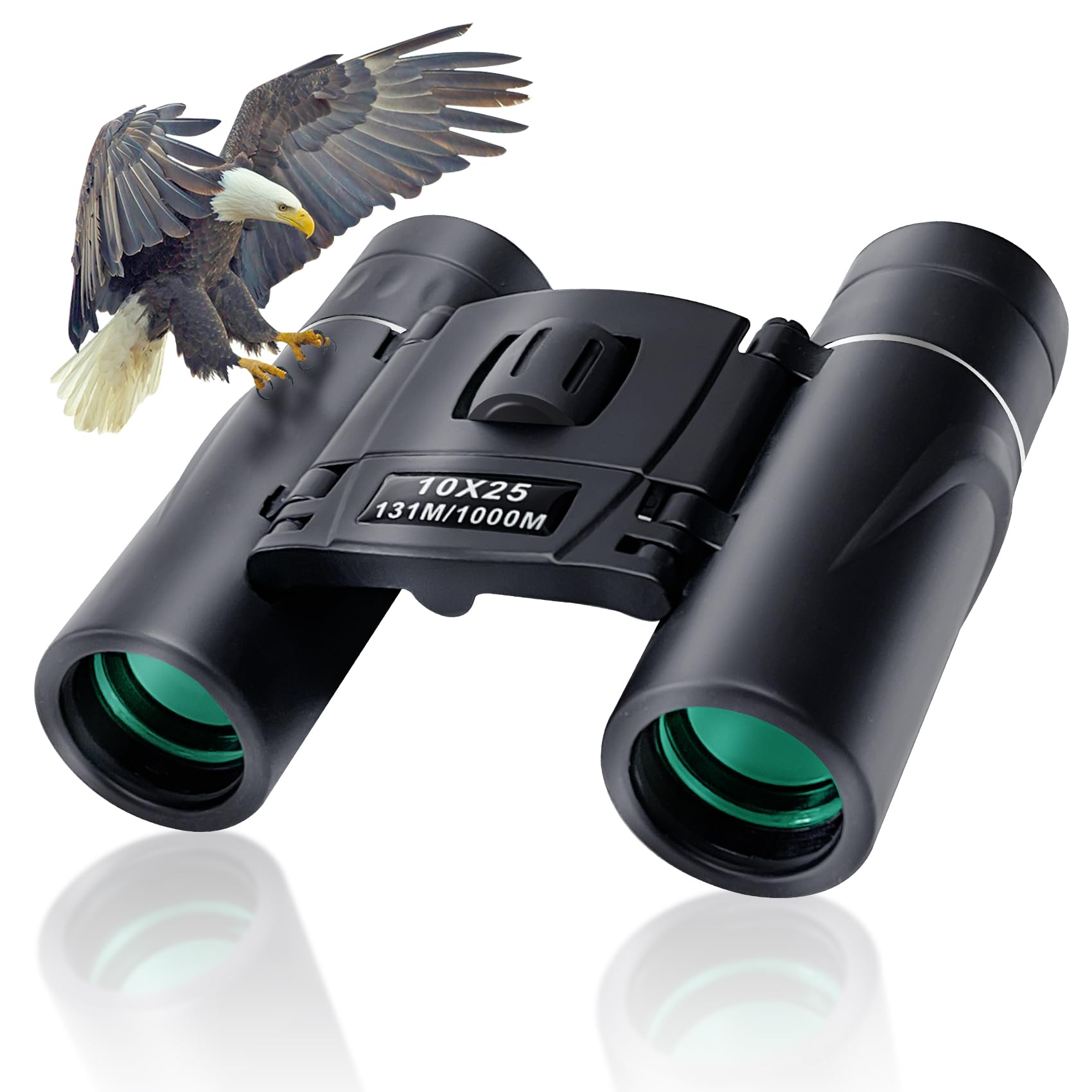 Photo 1 of 10x25 Compact Binoculars for Adults & Kids - Waterproof with Low Light Night Vision, Ideal for Concerts, Bird Watching, Hunting & Cruises