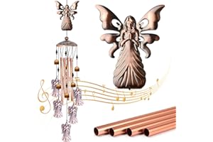 BAOXUE Angel Wind Chimes for Outside Religious Windchimes Angel Gifts for Women Angels Garden Decor Clearance Birthday Gift for Mom Grandma Outdoor Patio Yard Decorations