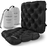 TREKOLOGY Snap Cushion Inflatable Stadium Seat Cushion for Air Travel &amp; Car | Modular Portable Lumbar Support Backrest Pad, 3 oz (90 g) Each, 40D Nylon with TPU, Airplane, Bleacher, Camping, Office, Bus