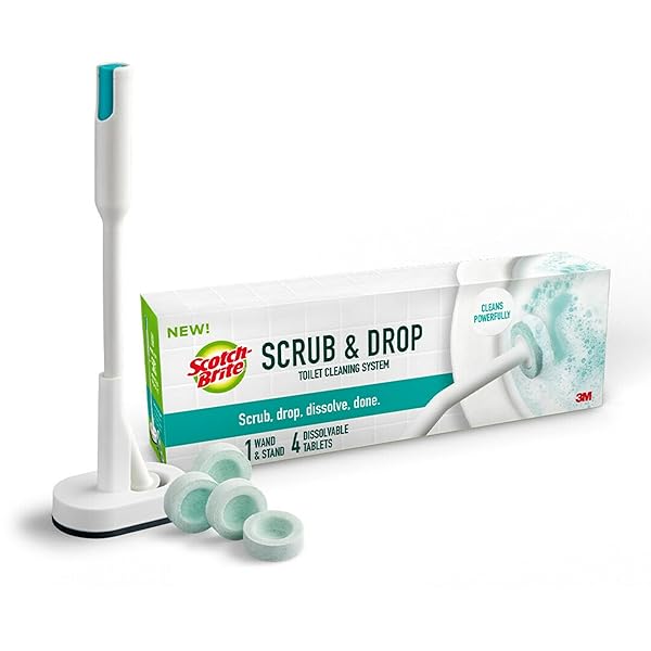 SCOTCH-BRITE™ SCRUB & DROP TOILET CLEANING SYSTEM 559-SD-SK-4,...