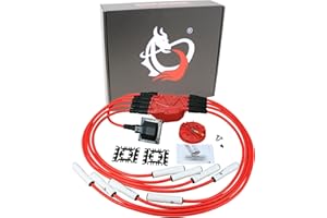 AIP ELECTRONICS DRAGON FIRE PERFORMANCE Power Pack Ignition Coil Ceramic Plug Wires Cap Rotor Compatible with 1996-2000 Chevy Truck and SUV 7.4L V8 REPLACES 12192004 748G 19418996 10489421 10452459 OEM Fit Kit-1242