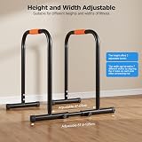 Panana Adjustable Dip Bars Heavy Duty 200kg Capacity Parallettes Home Gym view 4