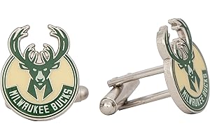 Desert Cactus Milwaukee Bucks Cufflinks NBA Team Logo National Basketball Association Formal Wear (Cufflinks)