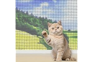 Vocray 10x26 ft Cat Netting Balcony, No Steel Wire, Anti-Fall Safety Net for Cats – Pet Balcony Screen, Catio Netting, Cat Fence Barrier for Apartment Balconies, Windows, Stair, Decks, Patios