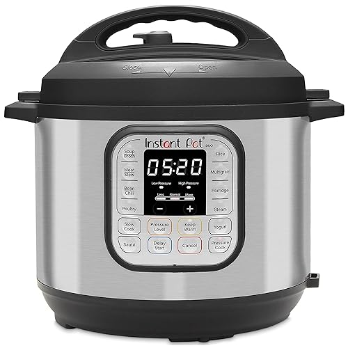 Instant Pot Duo 7-in-1 Electric Pressure Cooker, Slow Cooker, Rice, Steamer, Sauté, Yogurt Maker, Warmer & Sterilizer, Includes App With Over 800 Recipes, Stainless Steel, 6 Quart