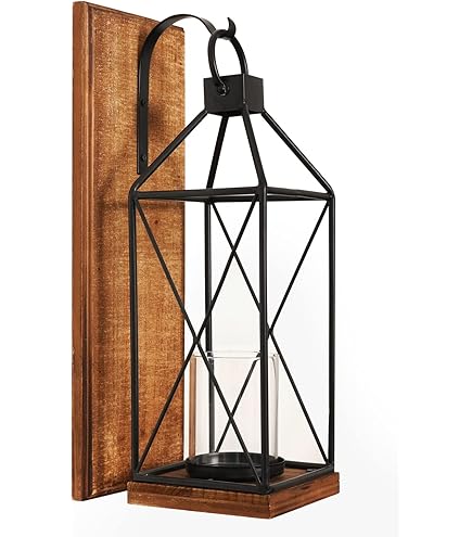 Irvin's Tinware Georgetown Kerzenleuchter – Rustikale Wandlampe, 35,6 Cm Hoch, Aus Metall