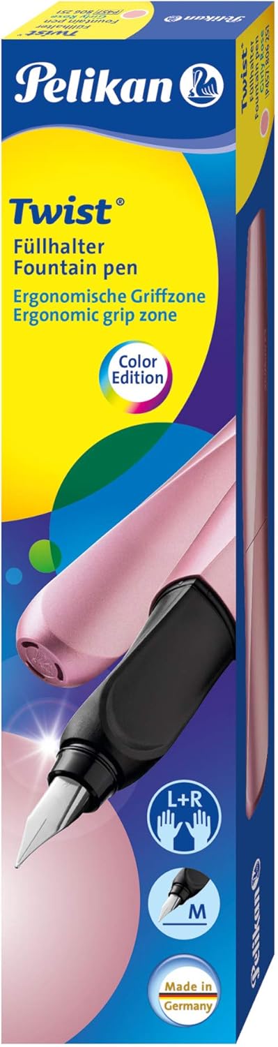 Pelikan 806251 Twist Fllhalter Girly Rose, rosa-metallic, Füller