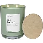Carolina Live Boldly 16 oz Scented Candle, 2 Wick Wellness Relaxing Candle, 60H Burn Time, Ideal for Creating a Welcoming Home - Made in The USA