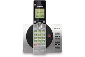 VTech DECT 6.0 Single Handset Cordless Phone with ITAD, CID, Backlit Keypad and Screen, Full Duplex Handset Speakerphone, Cal