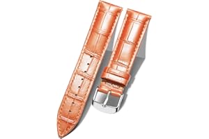 BINLUN Leather Watch Band Genuine Calfskin Replacement Watch Strap Quick Release Crocodile Pattern 10 Colors 13 Sizes for Men Women(12mm,14mm,16mm,17mm,18mm,19mm,20mm,21mm,22mm,23mm,24mm)