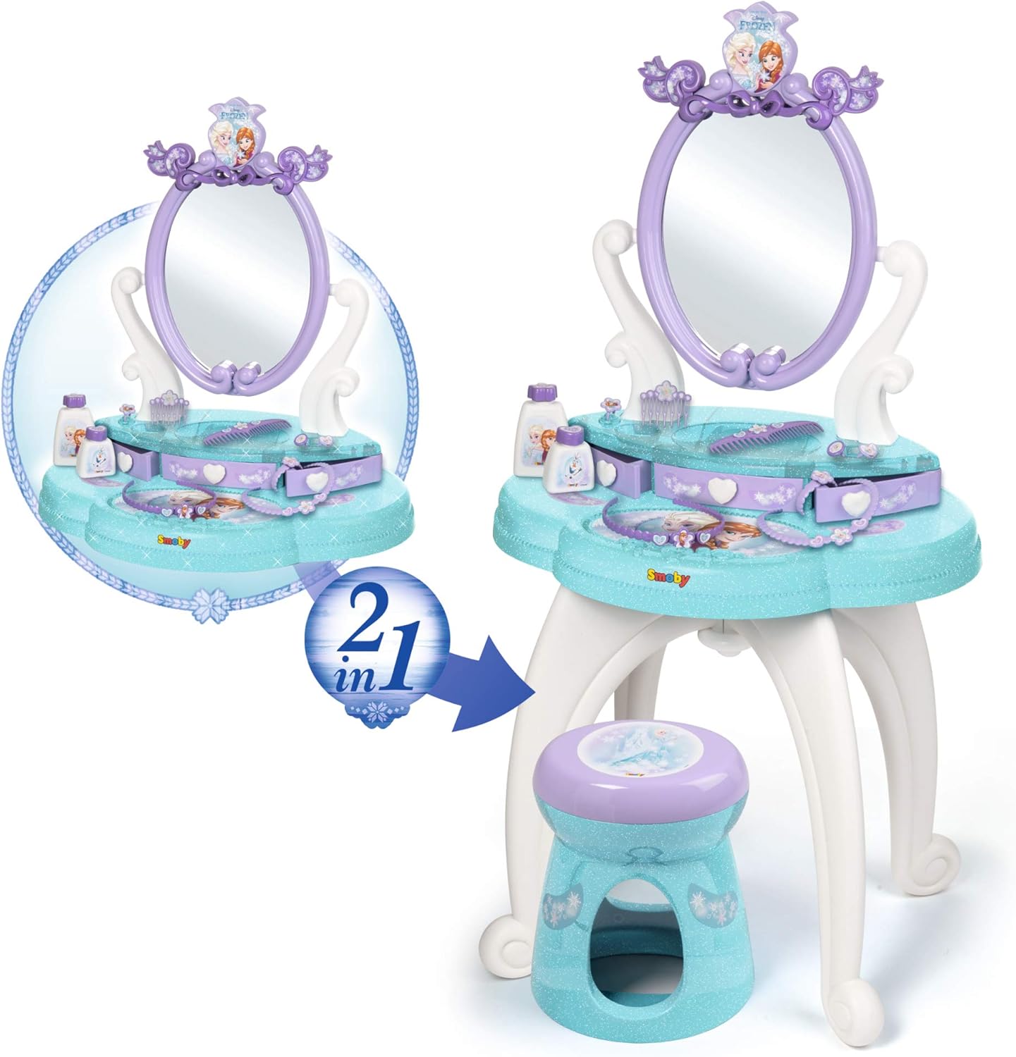 Smoby Frozen Frisiersalon, Color Azul (320224): Amazon.es: Juguetes y juegos