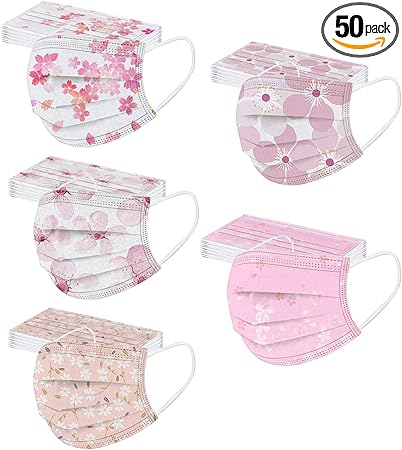 Amazon Co Jp Chensen マスク 50枚 使い捨てマスク 不織布 マスク 果物柄 カラーマスク 可愛い マスク 保護マスク 大人用サイズ 不織布マスク Mask 大人用マスク 三層構造 高密度フィルター レディース メンズ 通気性 防塵 風邪 飛沫 花粉対策 通学 通勤 お出かけ安心