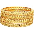 Ethlyn Birthday Gifts for her Gold Color Bangles Bracelet Jewelry for Mothers Day Valentines Anniversary Mom Wife Girlfriend （4pcs/lot）