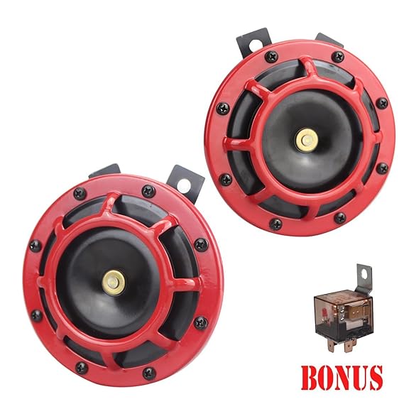 GAMPRO Auto Horn Kit 12V 135db Super Loud Hochton und Low Tone Metall Twin Horn Kit mit Halterung für Autos LKW SUVs Wohnmobi