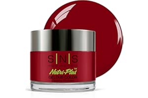SNS HEALTHY NATURAL NAILS SNS Nail Dip Powder, Color Dipping Powder - Red Hearts Of Fire (Red), CS071 - Long-Lasting Nail Color Lasts 14 Days - Low-Odor & No UV Lamp Needed - 1 oz.