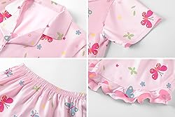 Umeyda Girls Satin Silky Collar V Neck Ruffle Short