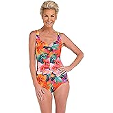 Maxine of Hollywood Womens Shirred Girl Leg One Piece Swimsuit