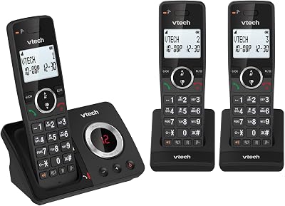 VTech ES2052 DECT Cordless Phone with Answering Machine Trio Handset