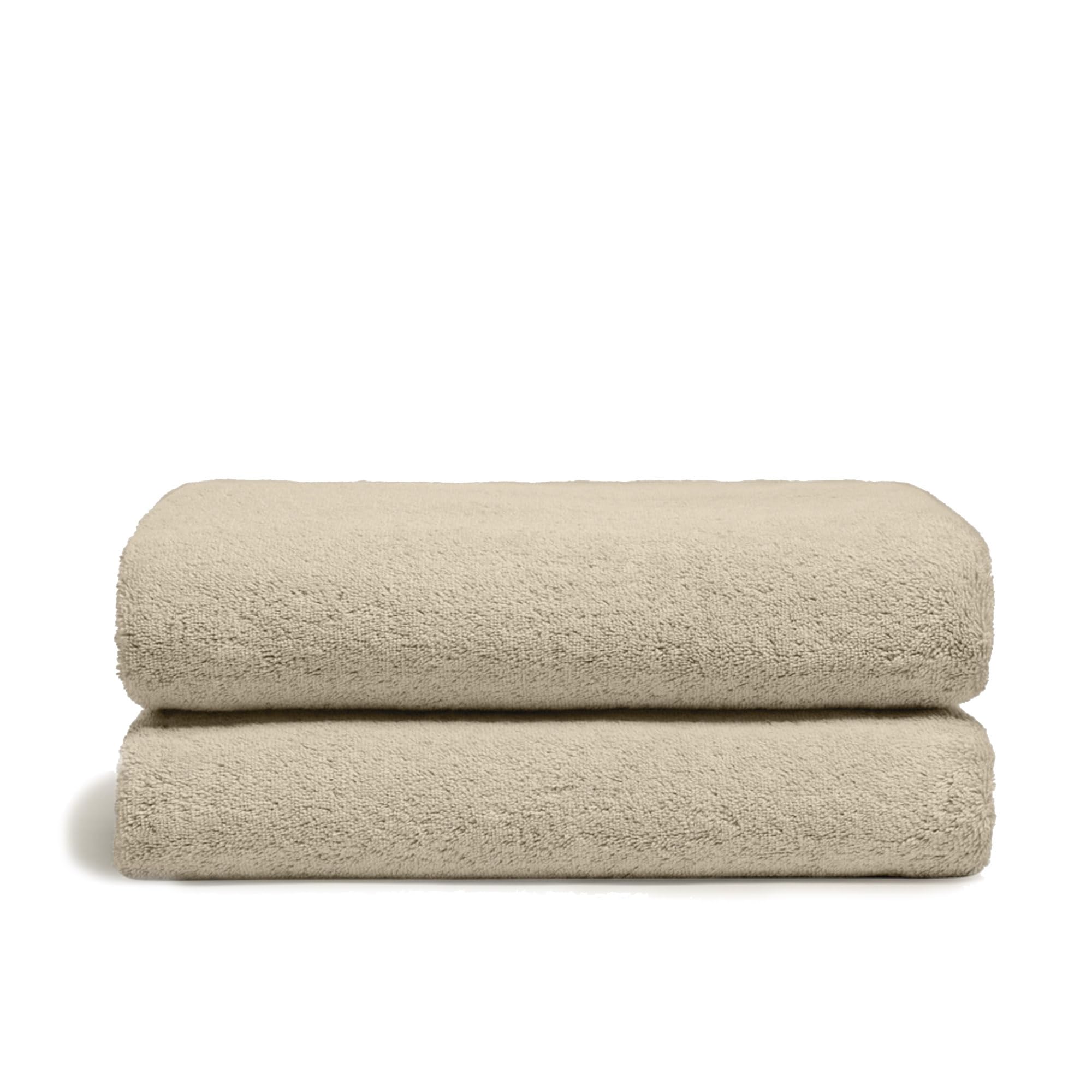Photo 1 of Italic Ultraplush 100% Australian Cotton Bath Sheets - Set of 2 Luxury Extra Large Heavy Duty Bath Sheets, 800GSM Plush and Absorbent Sheets for Hotels, Bath, Gym & Spa (Sand)
