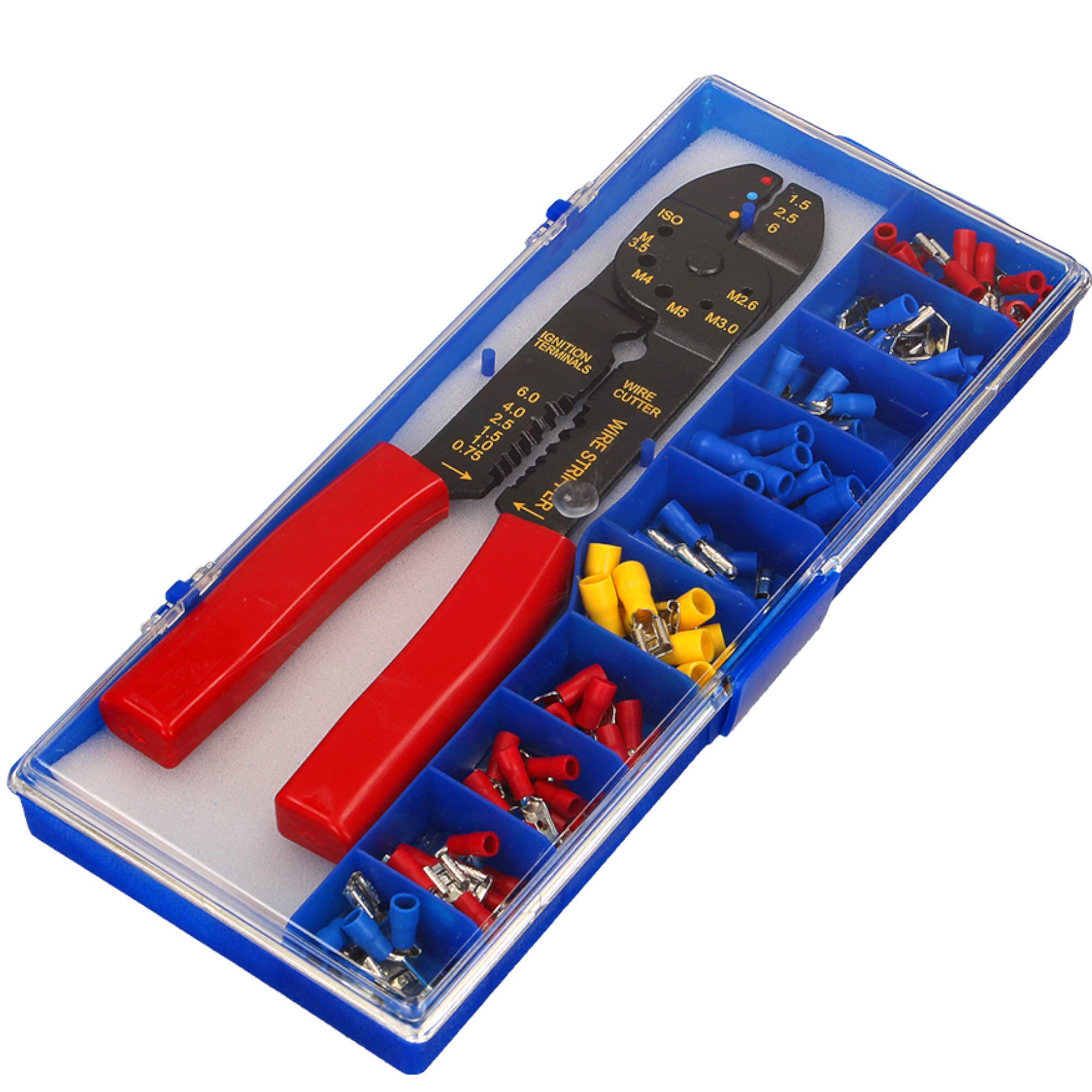 ORNO AE-13136 Cable Lugs Set with Crimper Multi-Coloured (with a Crimper)
