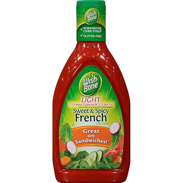 WISH-BONE LIGHT SWEET & SPICY FRENCH SALAD DRESSING, 15 FL OZ