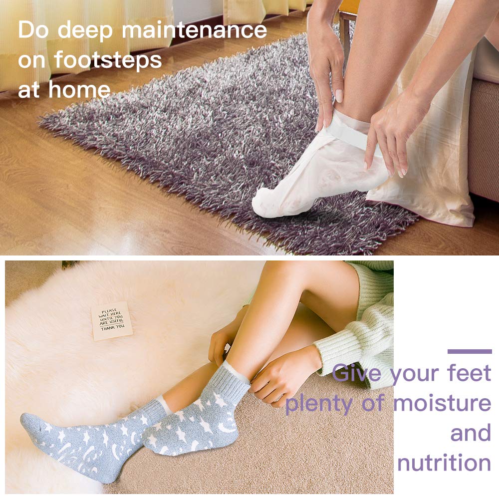 Sonkir Exfoliating Foot Mask, Peeling Away Rough Calluses and Dead Skin cells in 1-2 Weeks, Repair Exfoliant Treatment for Soft Smooth & Healthy Feet (Lavender/2 Pairs)
