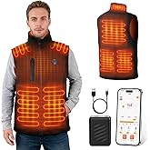 Netraty Heated Vest for Men Women with APP Control, 7.4V 20000mAh Battery Pack, Winter Hunting Ski Hiking Christmas Gifts