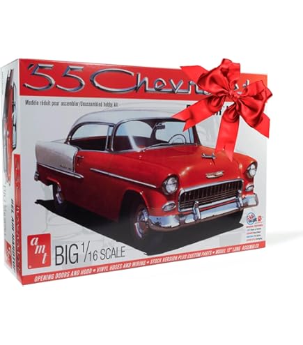Amazon.com: 1955 Chevy Bel Air Convertible 1/18 Red : Arts, Crafts