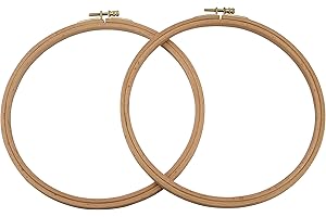 2 Pack 8'' Embroidery Hoop, guofa 20CM Beech Wood Cross Stitch Hoops, Decorative Hanging Stitch Hoops Frames for Craft