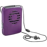 O2COOL Battery Powered Deluxe Necklace Fan For Personal Cooling With Adjustable Lanyard (Purple)