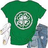 Qskall St Patricks Day Shirt Women Saint Patricks Day Shirts Irish Shamrock Tee Top