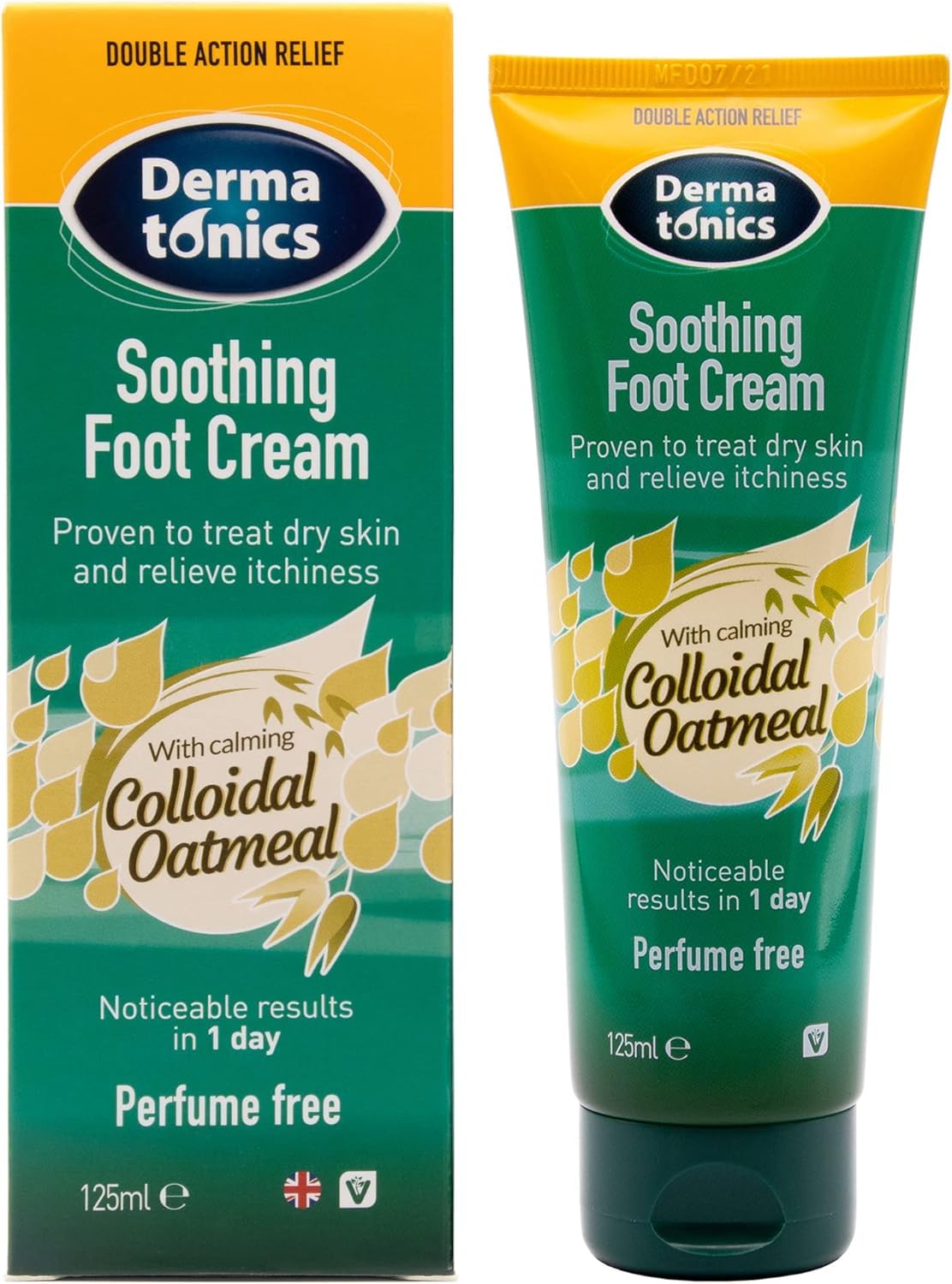 Dermatonics Soothing Foot Cream | Rapid Relief for Symptoms of Dermatitis | With Skin Calming Colloidal Oatmeal | Suitable for Diabetics & Vegan Friendly | 125 ml