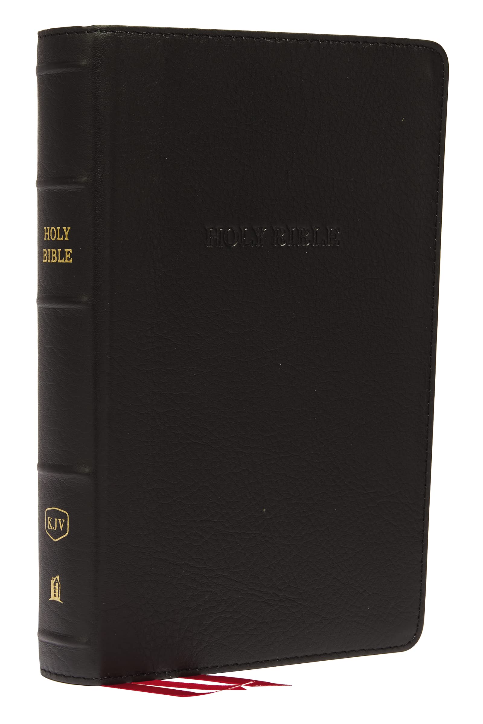 KJV Holy Bible: Personal Size Giant Print with 43,000 Cross References, Black Genuine Leather, Red Letter, Comfort Print: King James Version Image