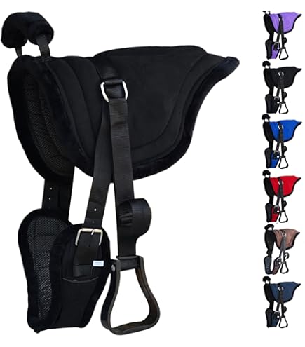 Tapis De Selle HILASON Bareback Base - Antidérapant, Cuir Daim - Violet, 24x36 Pouces - NEUF