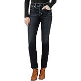 Silver Jeans Co. Women's Avery High Rise Curvy Fit Straight Leg Jeans-Legacy