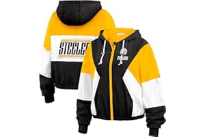 WEAR by Erin Andrews Women's Midnight/NFL Plus Size Color Block Full-Zip Windbreaker Jacket