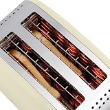 Russell Hobbs 2 Slice Toaster Longer Slots 6 Browning Levels Cream Stainless view 7