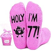 HAPPYPOP 71st 79th Birthday Gifts - Socks for Women Female, Birthday Socks for Elderly