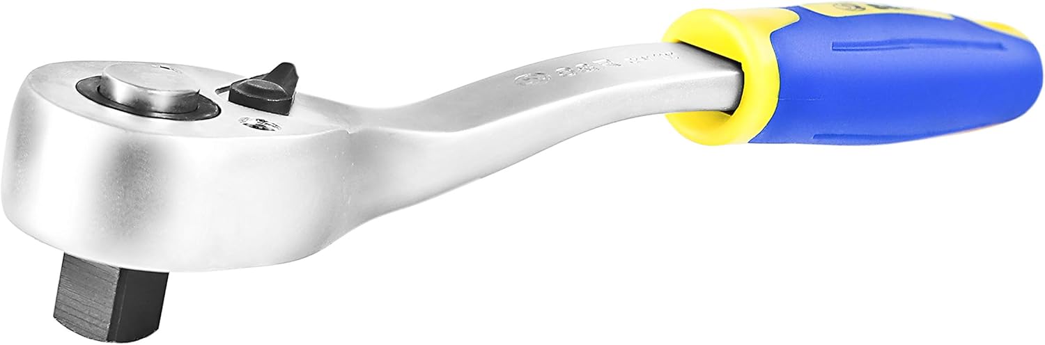 S&R Reversible Ratchet 1/2" Wrench, 45 Teeth for Socket Wrench Insert Nuts Chrome Vanadium Steel (1/2" Square Drive) Tool - Image 5