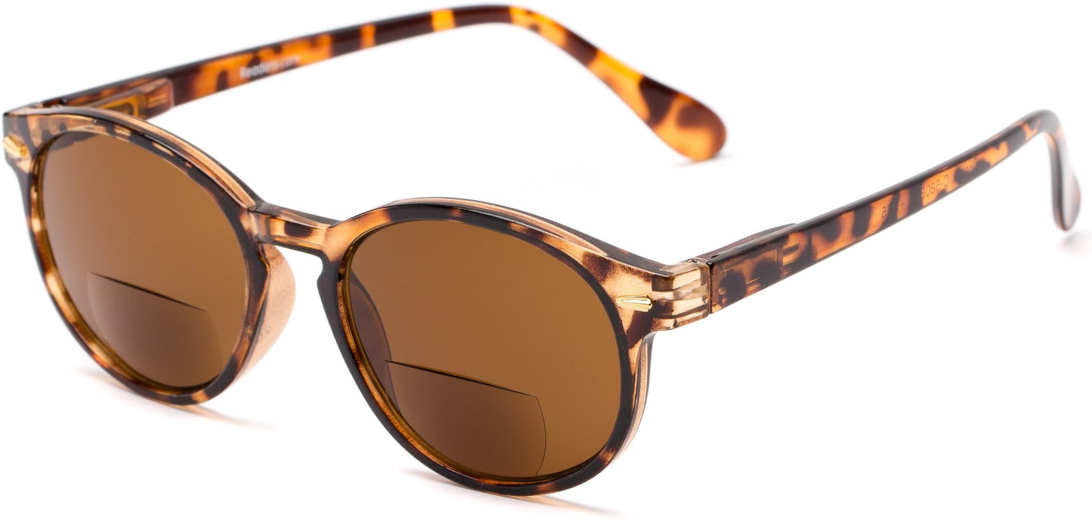 Readers.com Reading Sunglasses: The Drama Bifocal Reading Sunglasses Plastic Round Style for Men and Women