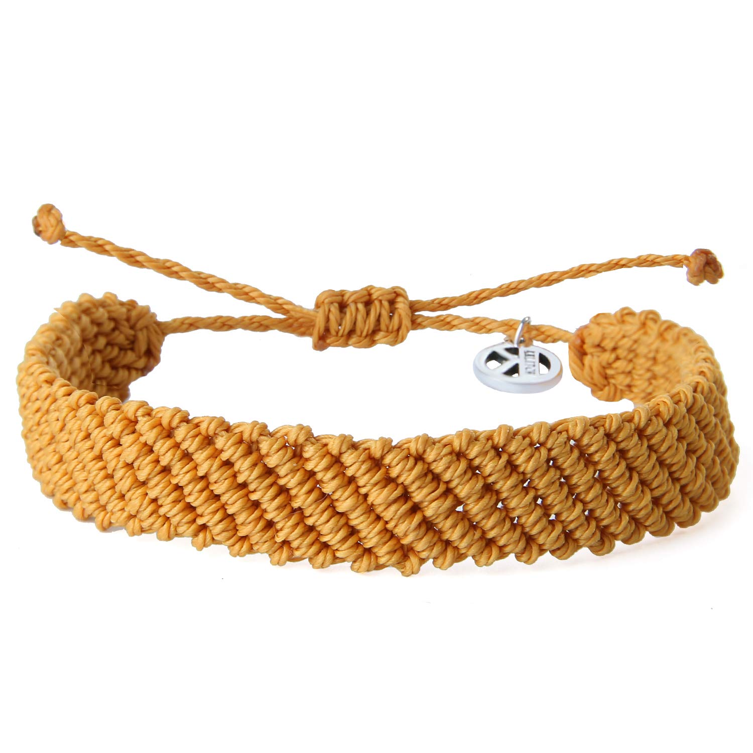 KELITCH Handmade Friendship Bracelet Colour Candy Wide Bohemia Woven Wrap Bracelets Fashion New Adjustable Bracelets Mixed Jewelry (Orange 4I)