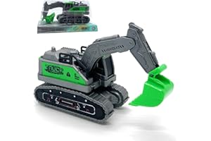 Boersma Construction Excavator Toys for 3 Year Old Boys, Toddler Car Toy Trucks, Kids Construction Vehicle Toys, Bulldozers Cranes Excavators Construction Trucks Gift for Birthday Christmas