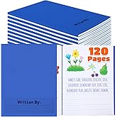 Henoyso 12 Pcs Primary Composition Notebooks for Teachers & Classrooms (Grades K–2) Colorful Writing Journals for Classroom, Homework & Homeschool Use, 120 Pages Each (Blue)