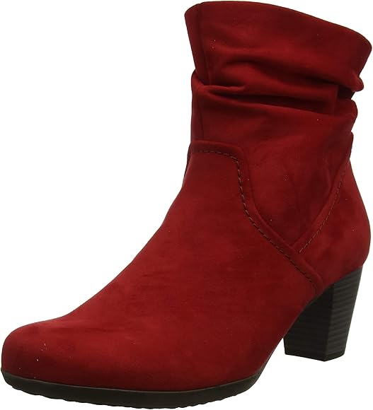 gabor red ankle boots