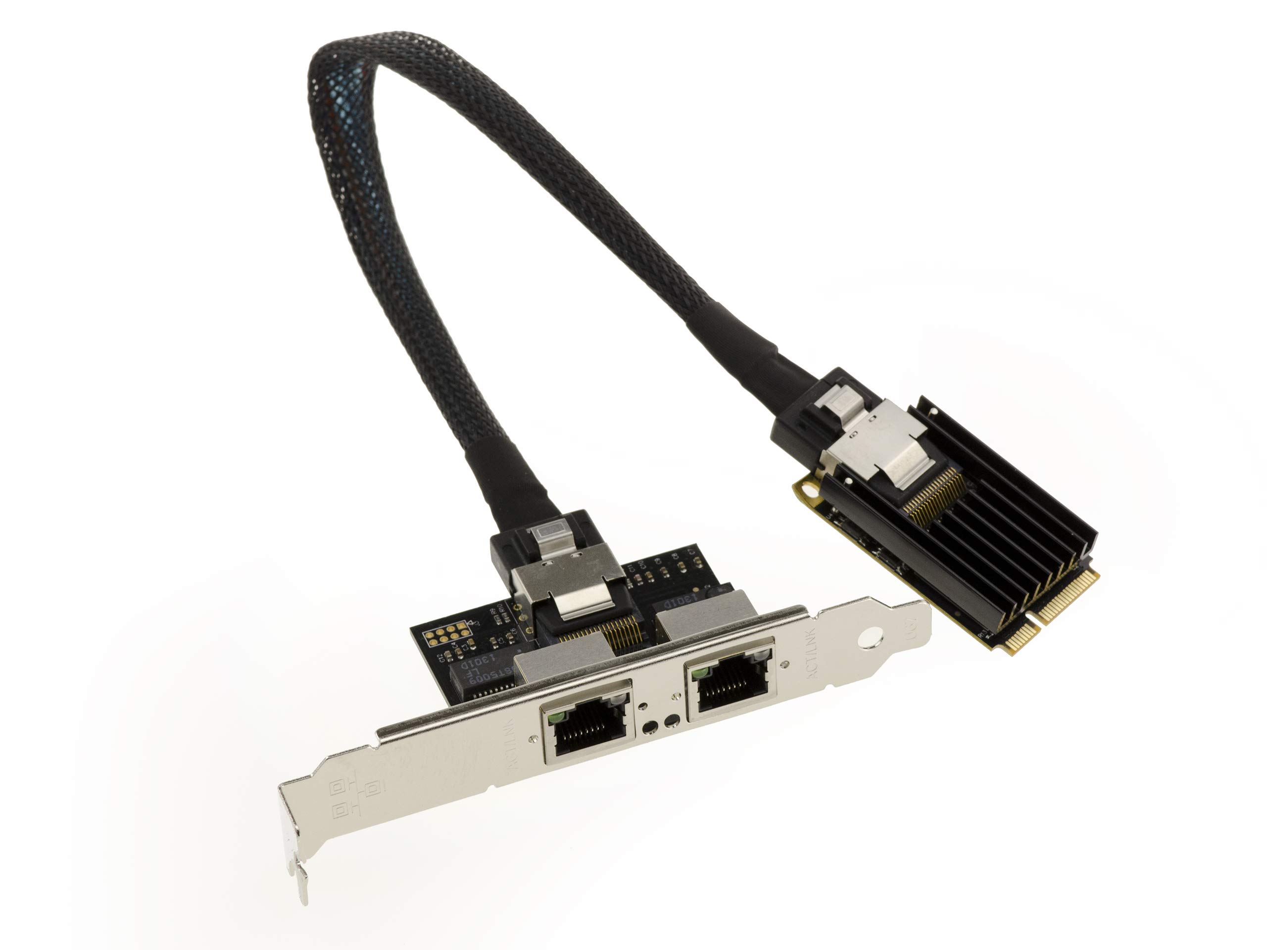 KALEA-INFORMATIQUE Mini PCI EXPRESS (MiniPCIE) card - 2 PORTS RJ45 LAN GIGABIT ethernet with Intel I350 Chipset - mPCIe NIC 10 / 100 / 1000