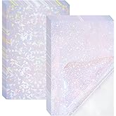 2 Types Transparent Holographic Sheets Overlay Lamination Vinyl A4 Size Self-Adhesive Laminate Waterproof Vinyl Sticker Paper