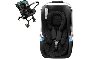 THE KENKYO 2-in-1 Reversible Infant Car Seat Insert, 3D Air Mesh Baby Car Seat Cushion for with Cotton Filled, Mink Dot Newborn Carseat Insert, Multi-use Baby Car Seat Head Support for Stroller, Swing